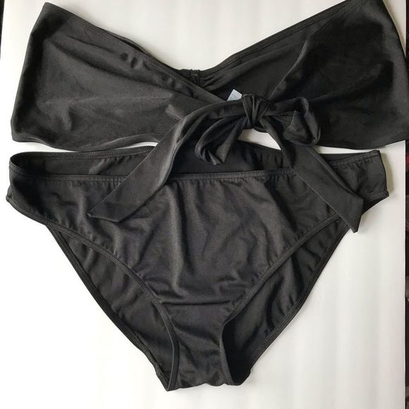 ASOS Sexy Tie Front Thong Bandage One Piece Bikini - Picture 2 of 3